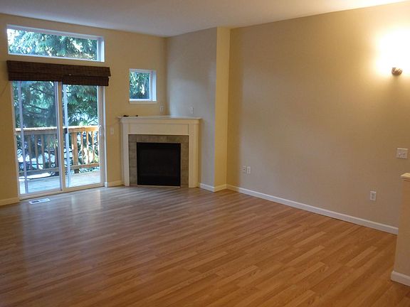 Living room - gas fireplace and private deck.