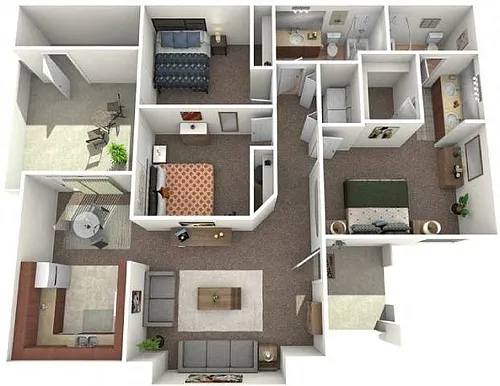 Floor plan Three Bedroom
