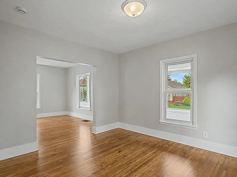Living room looking into dining room