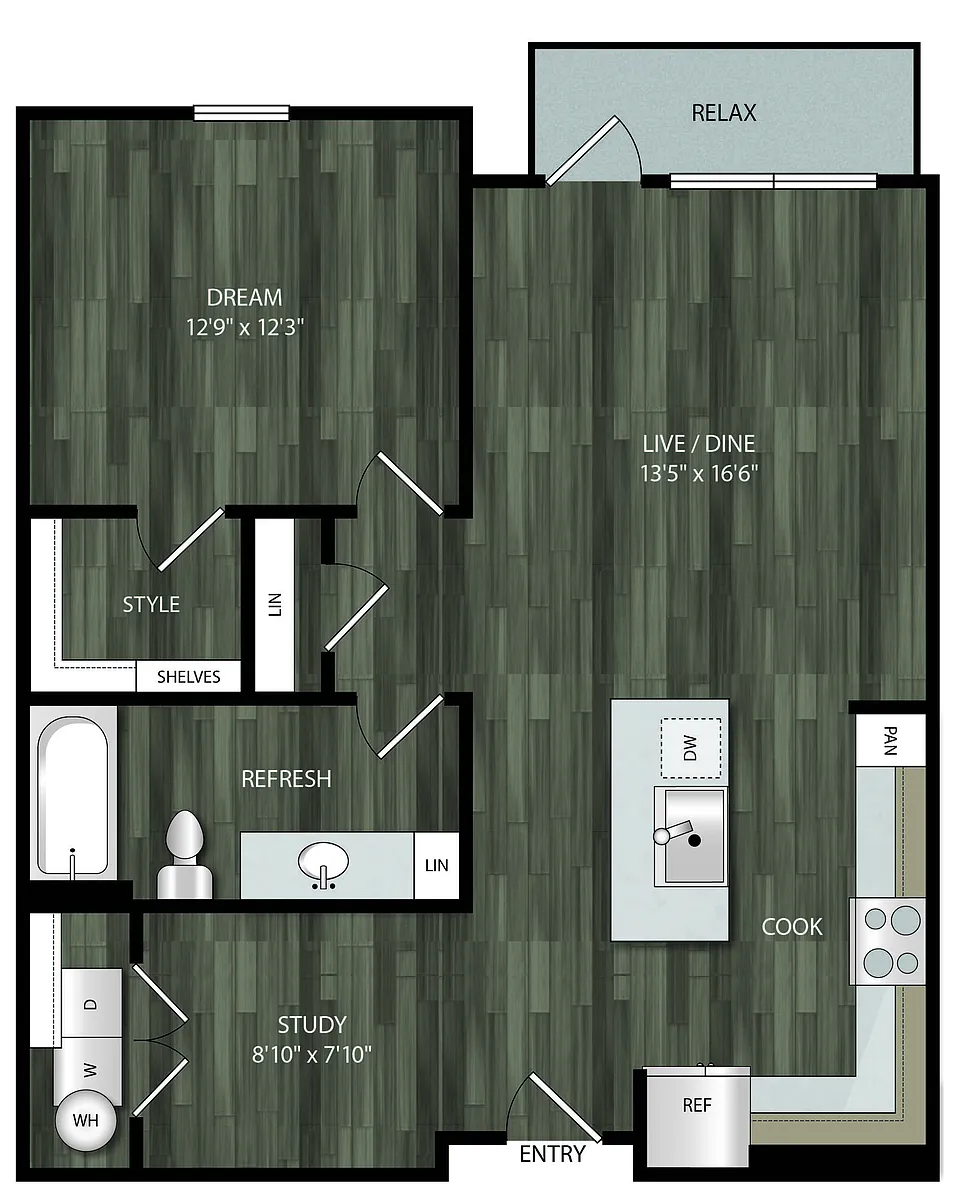 Floor plan 1E