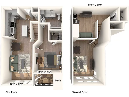 Floor plan AM19L-1097sf-1405