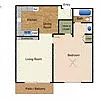 Floor plan 1 Bedroom 1 Bathroom 11A2