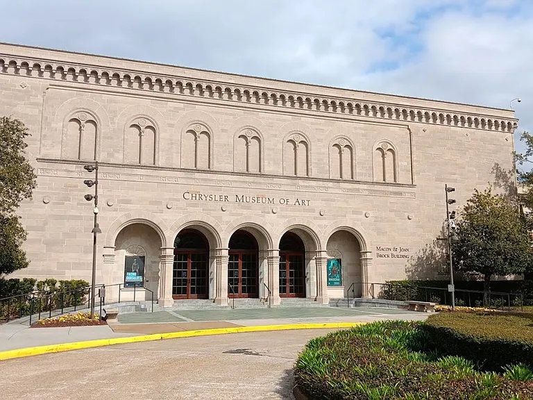 Chrysler Museum of Art : A world-class (and free!) art museum just a 14-minute drive away, featuring a massive glass collection and live glass-blowing studios.