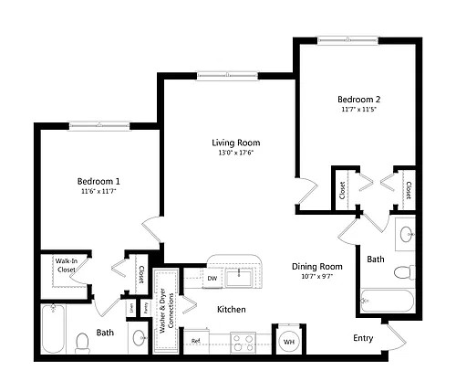 Floor plan 2 Bedroom