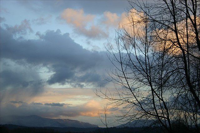 View from the deck-Ranier behind the clouds