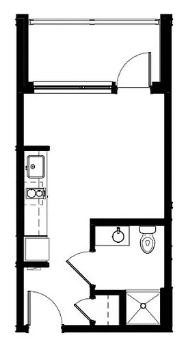 Floor plan The Marina with Balcony