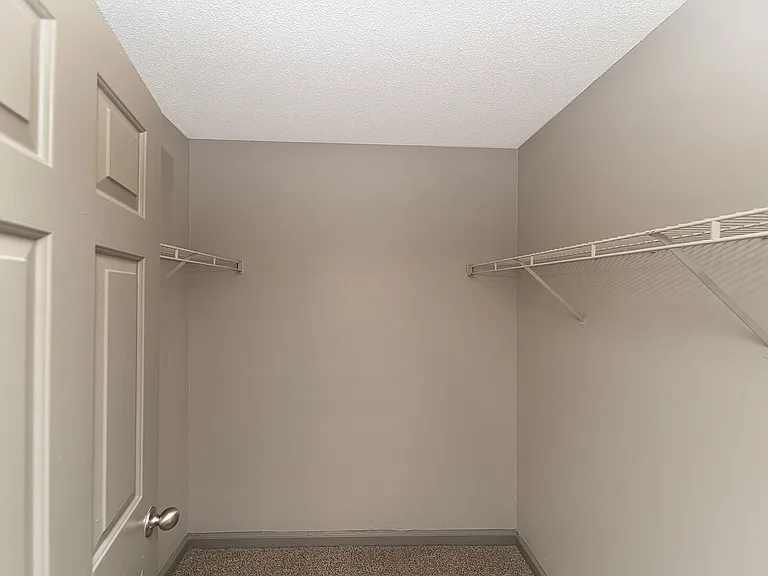 Walk-in closet with built in shelving
