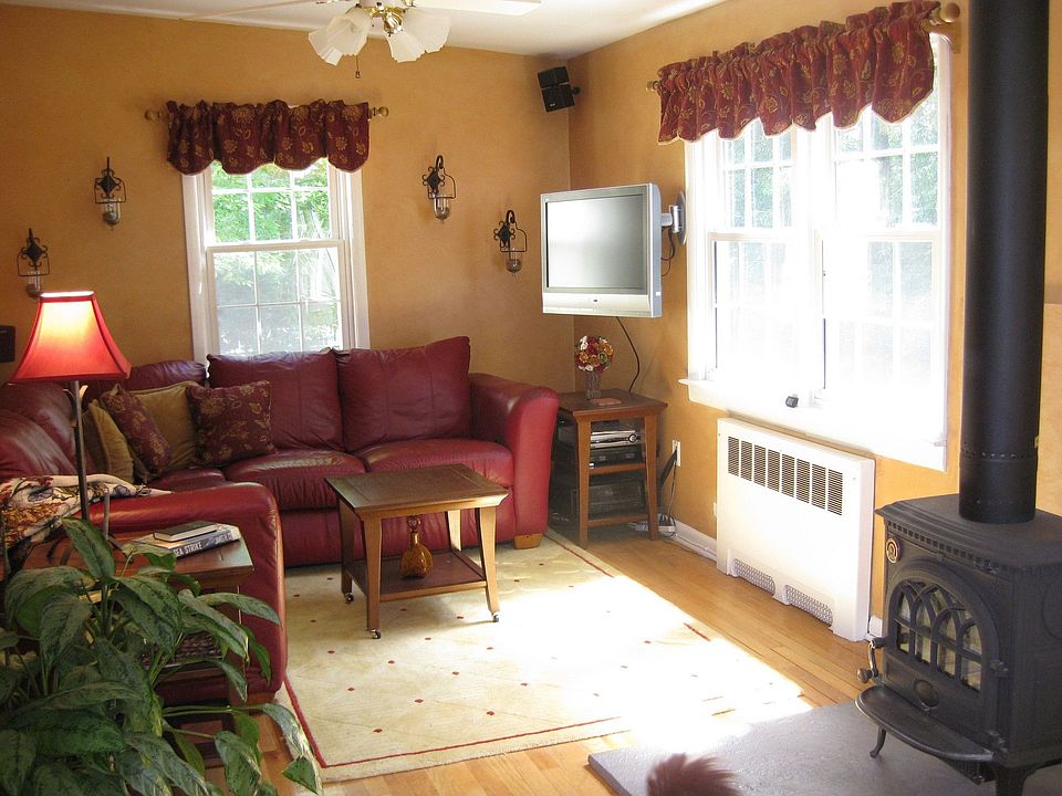 Family Room with Wood Burning Stove