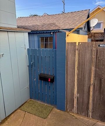 Gated back yard - you can lock if you want, own mailbox.
