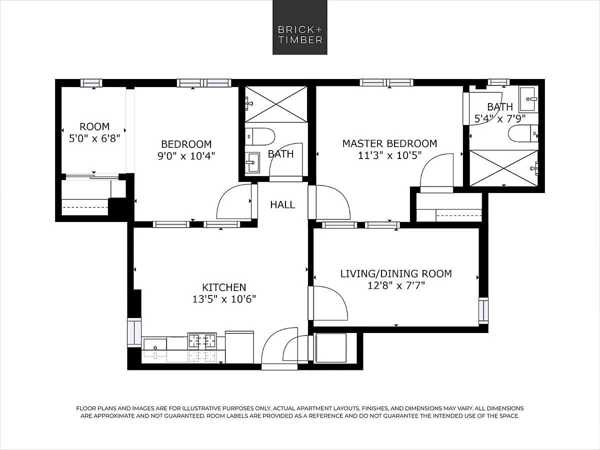 Floor plan 3 Bedroom 2 Bath