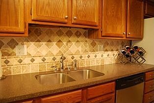 Tumbled Stone Backsplash