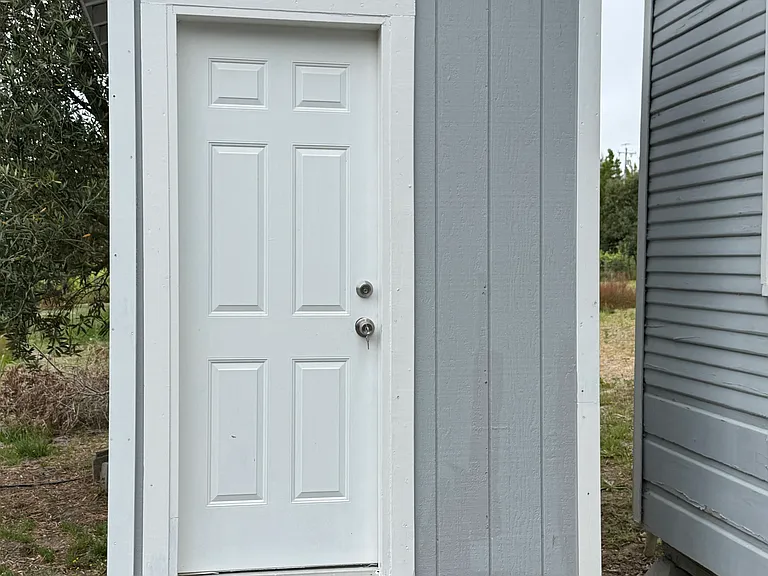 The detached bathroom entrance