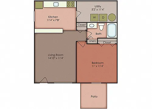 Floor plan 1 Bedroom