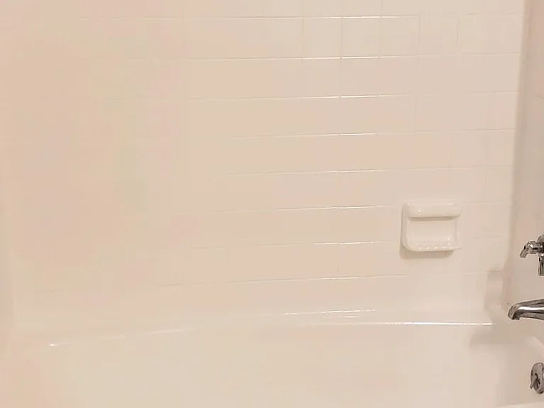 Hall bath w/refinished tub and shower