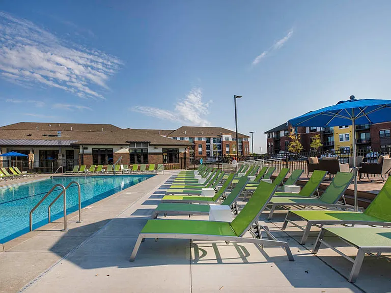 Our resort-style pool with lounge seating is the perfect place for relaxation.