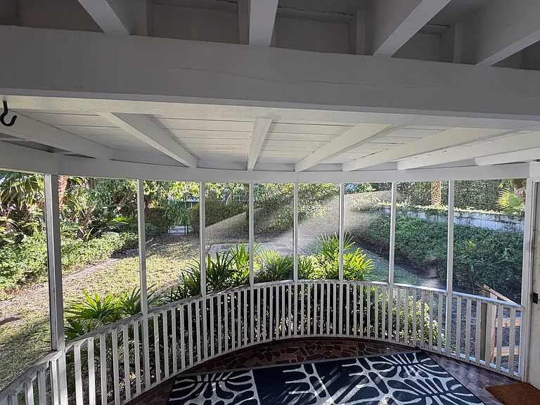 Looking out from porch