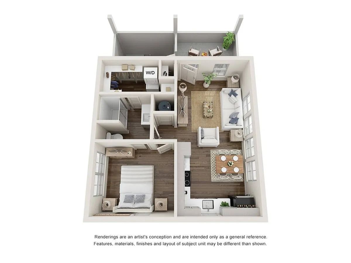Floor plan 1 Bed Olive Cottage