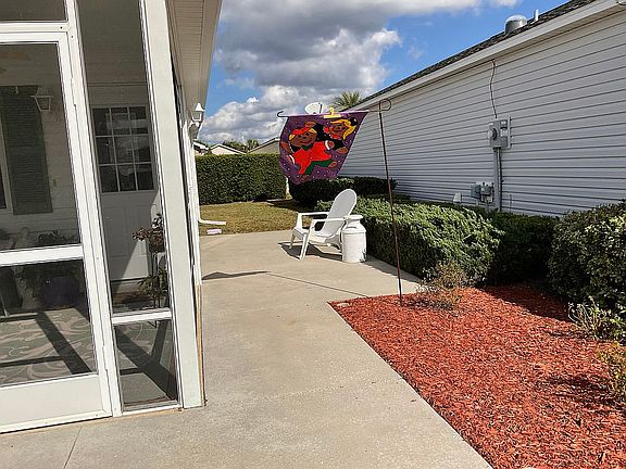 Privacy hedge in rear