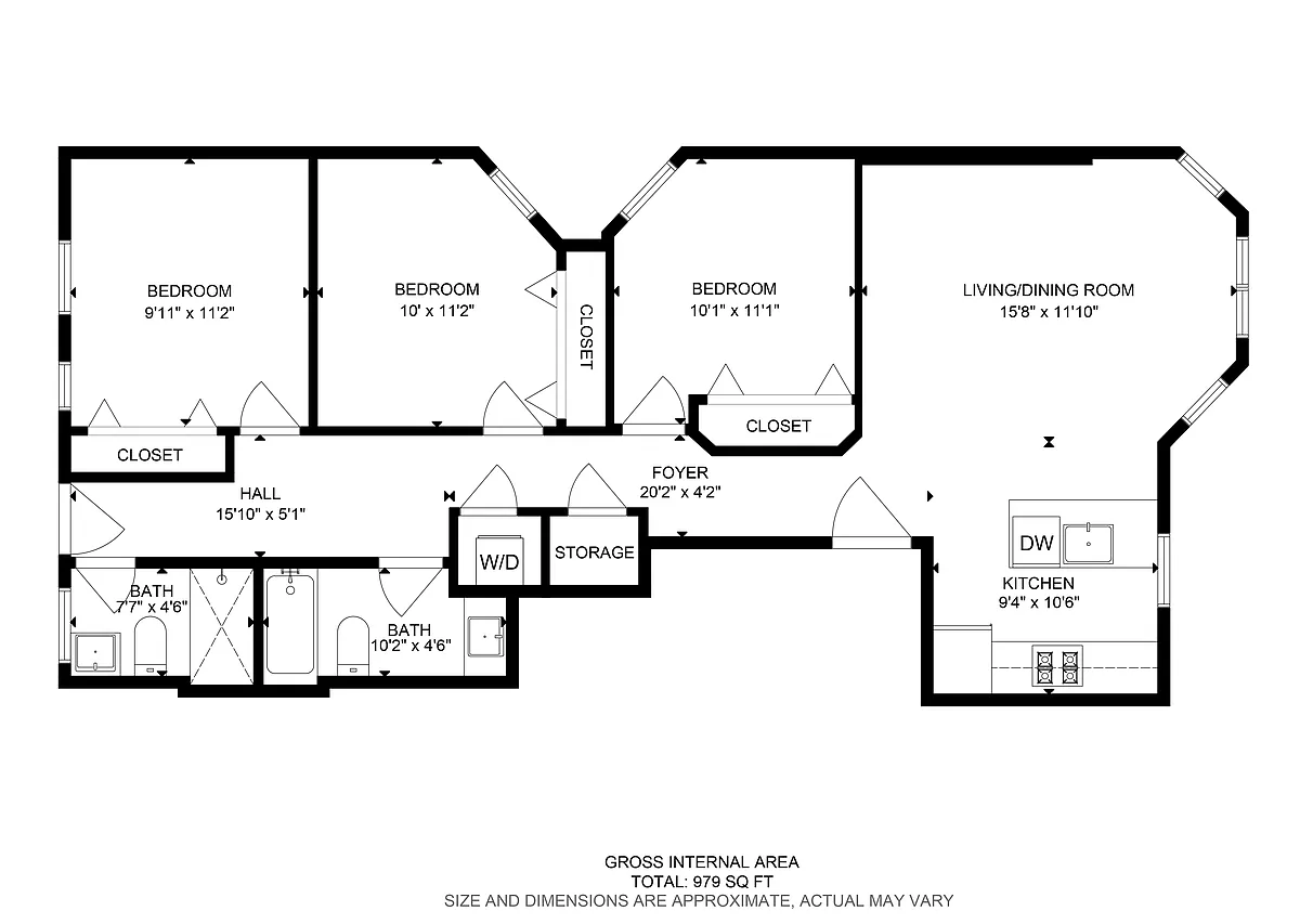 Floor plan Three Bedroom