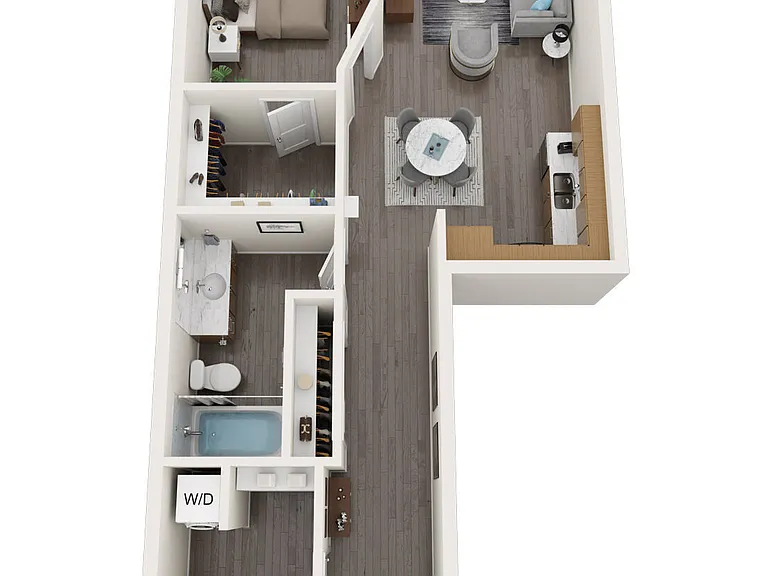 1 Bedroom F floor plan Broadstone Savoie