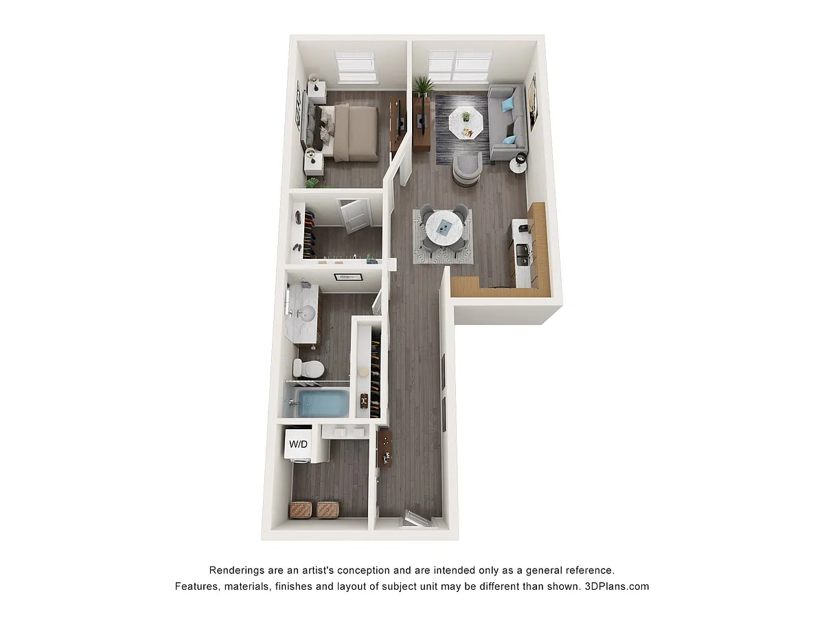 Floor plan 1 Bedroom F