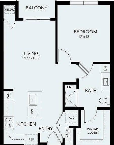 A1a | 1 bed 1 bath | 782 sq ft A1a | 1 bed 1 bath | 782 sq ft