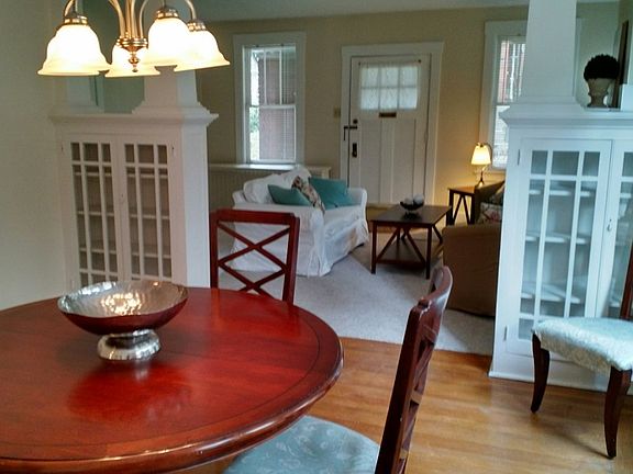 Dining room looking into living room.