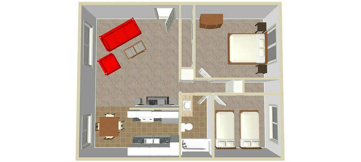 Floor plan 2 Bedroom