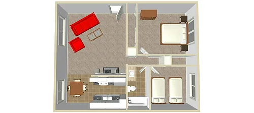 Floor plan 2 Bedroom