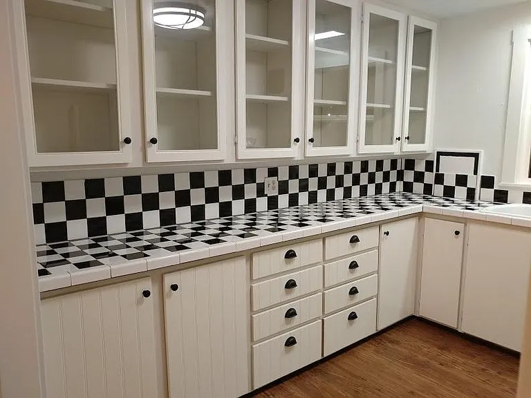 All new cabinet doors to keep style of retro feel