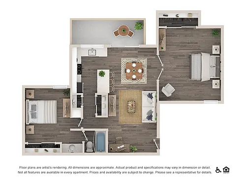 Floor plan 2 Bed 1 bath