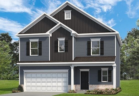 3 Bedroom plan with loft and covered back patio, The Benson II by Smith Douglas Homes on lot 184.