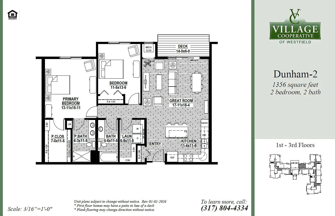 Dunham-2 Plan, Village Cooperative of Westfield (Active Adults 62+) photo 1