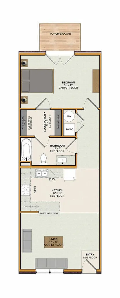 Floor plan One Bedroom