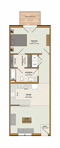 Floor plan One Bedroom