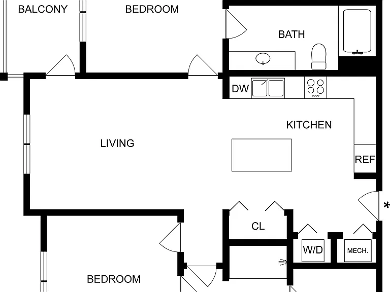 Harper Place at Bees Ferry - B2A Floorplan Harper Place at Bees Ferry - B2A Floorplan