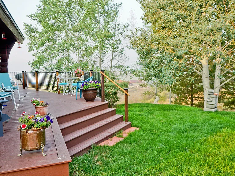 west side of wrap-around deck