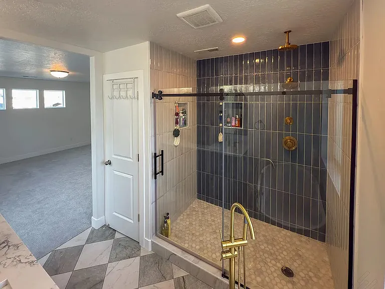 Master bath with separate shower