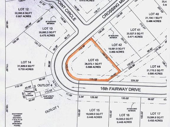 4th image of LOT 43 CROSSING MEADOWS DRIVE