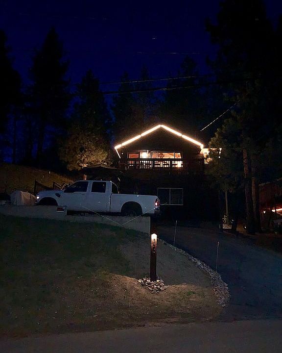 View of home at night