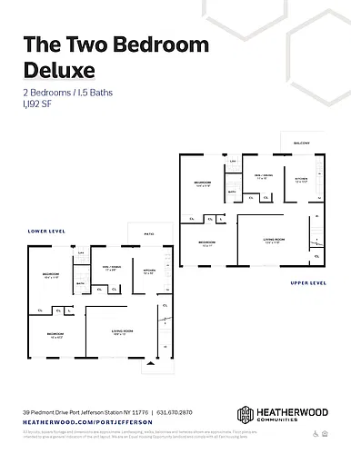 Floor plan Renovated Two Bedroom Deluxe