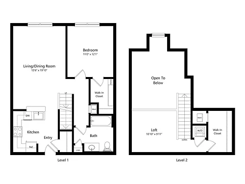 Floor plan 1x1K