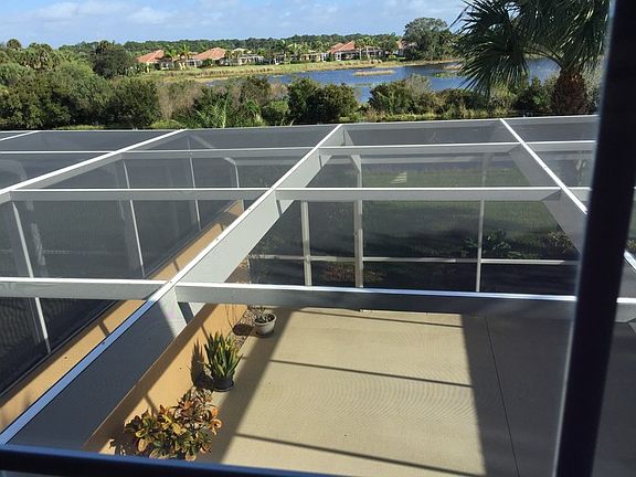 Overlooking lanai and lake