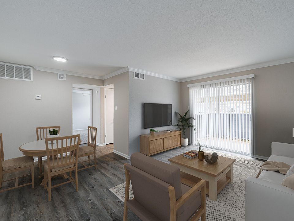 Living room and dining area
