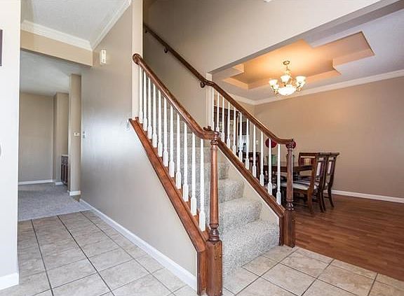 Easy to care for ceramic tile entryway.