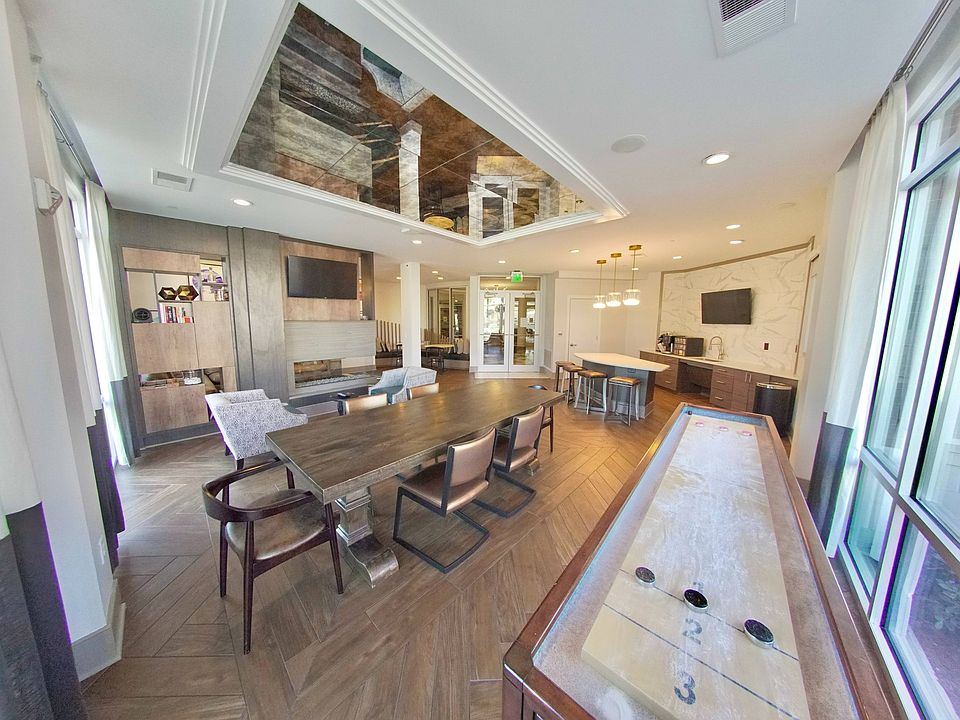 Club Room Table Area and Shuffle Board Set