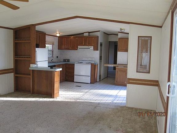 View of kitchen from living room