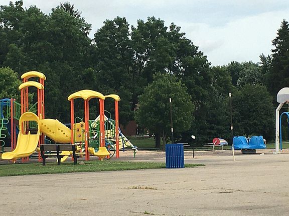 Playground at school across the street
