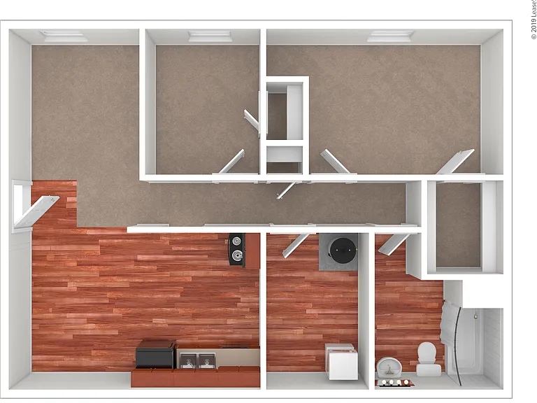 2 Bed 1 Bath
