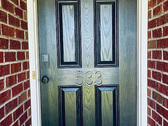 Front door with keypad entry